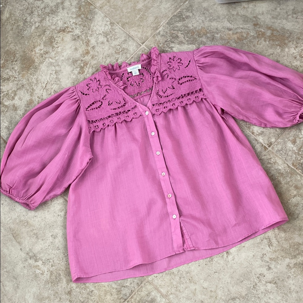 Sundance Fuchsia Lace Top